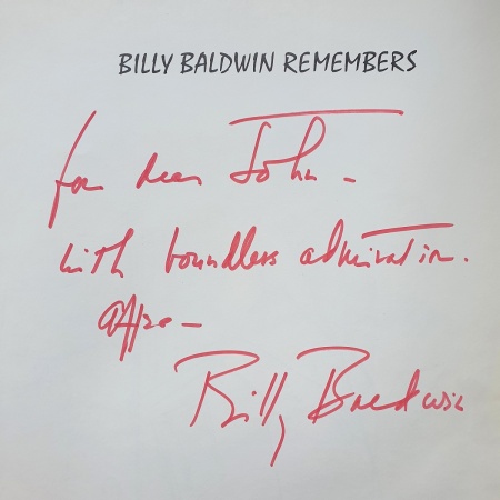 Billy Baldwin Remembers [INSCRIBED]