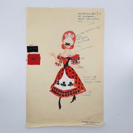 Original Design for a Pack of Card Costume by Berkeley Sutcliffe