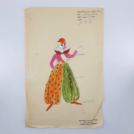 Original Design for a Baggy-Trousered Clown Costume by Berkeley Sutcliffe