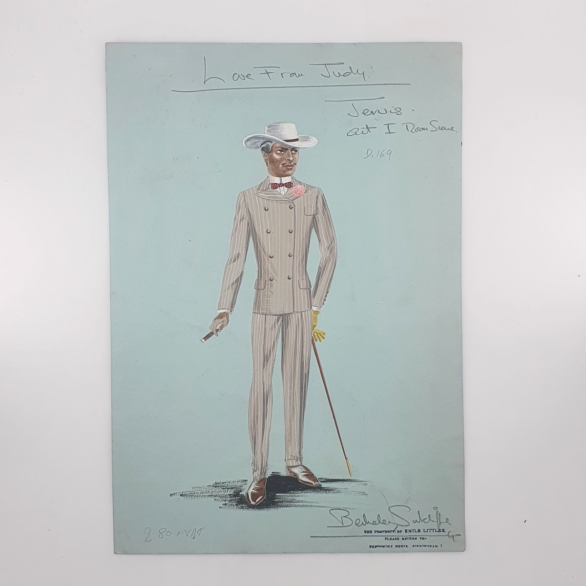 Original Design for Jervis in Judy in Love by Berkeley Sutcliffe